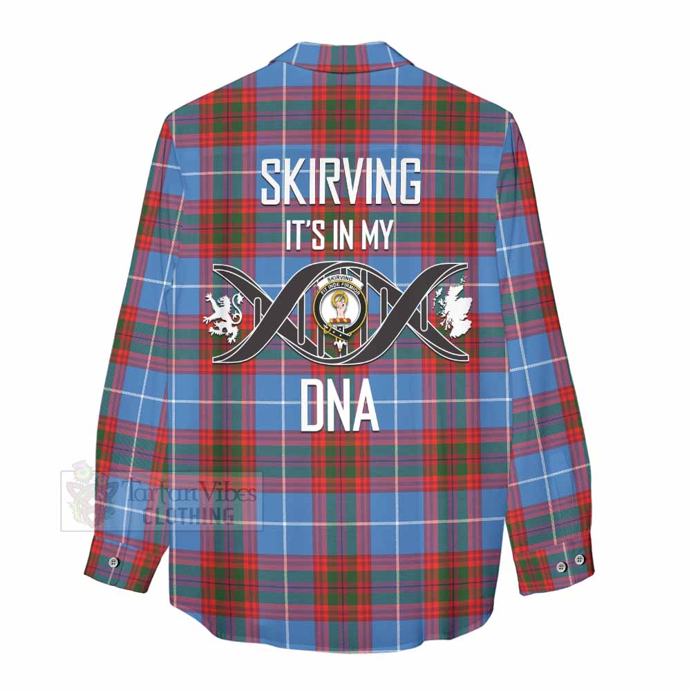 Tartan Vibes Clothing Skirving Tartan Women's Casual Shirt with Family Crest DNA In Me Style