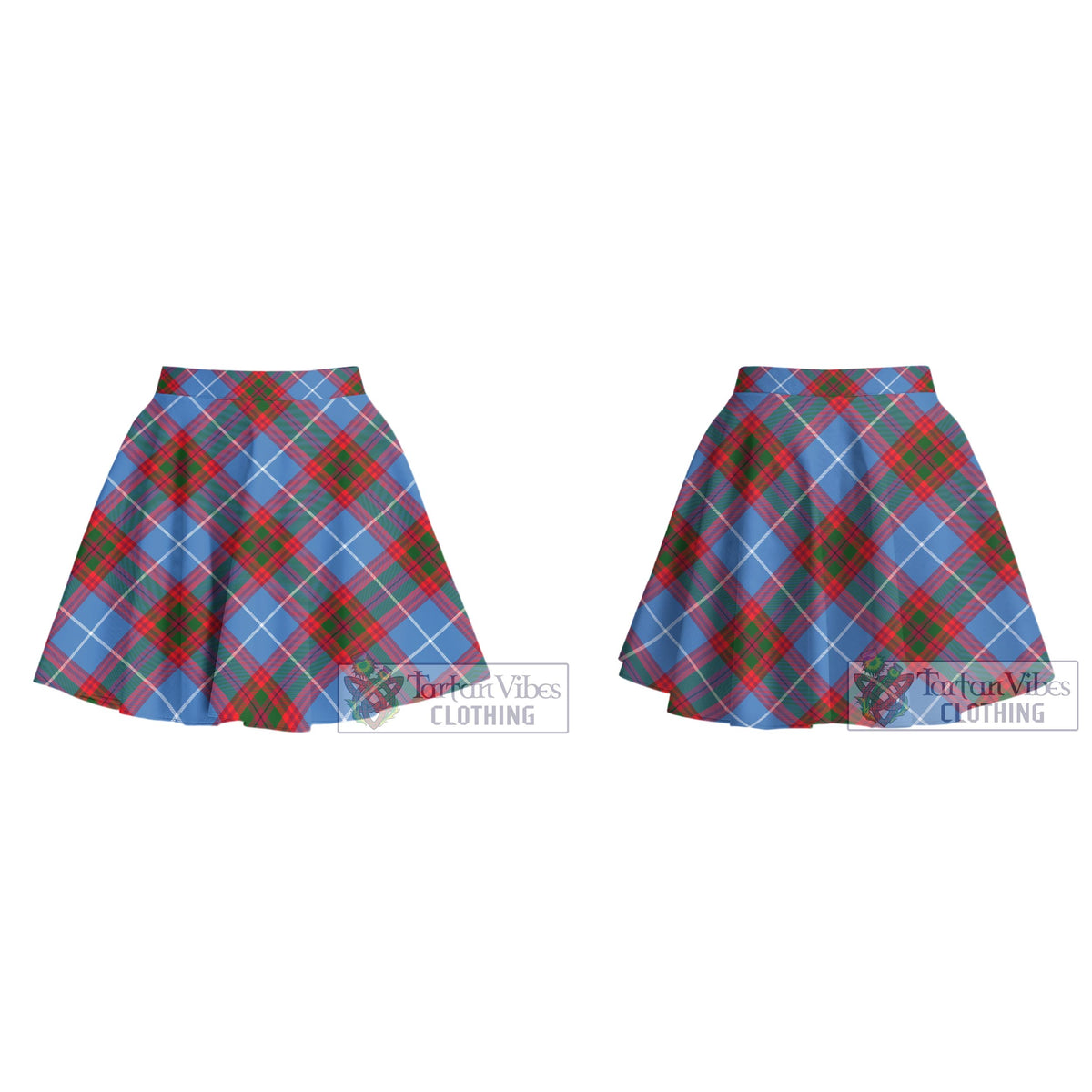 Skirving Tartan Women's Plated Mini Skirt Cross Style - Tartan Vibes Clothing