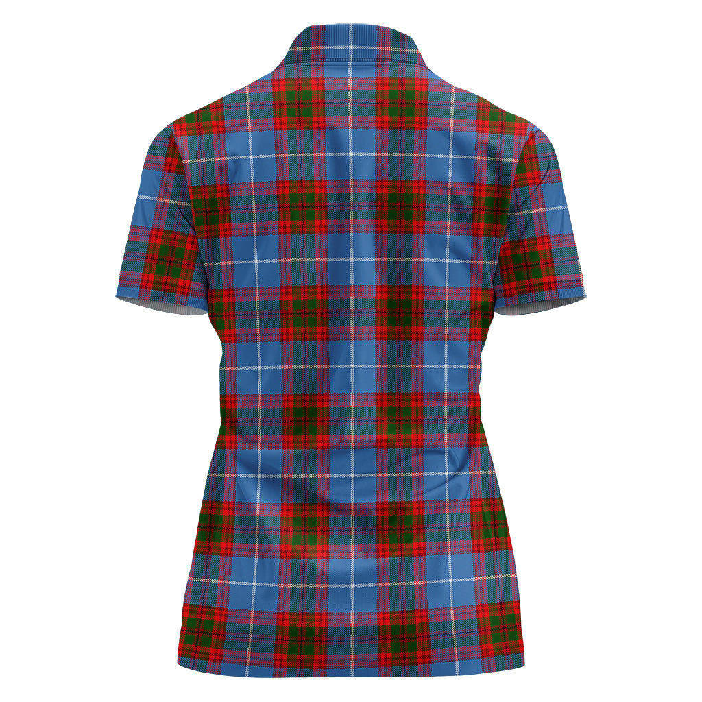 skirving-tartan-polo-shirt-with-family-crest-for-women