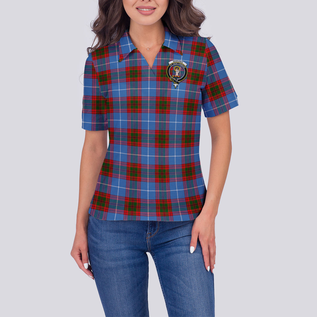 skirving-tartan-polo-shirt-with-family-crest-for-women