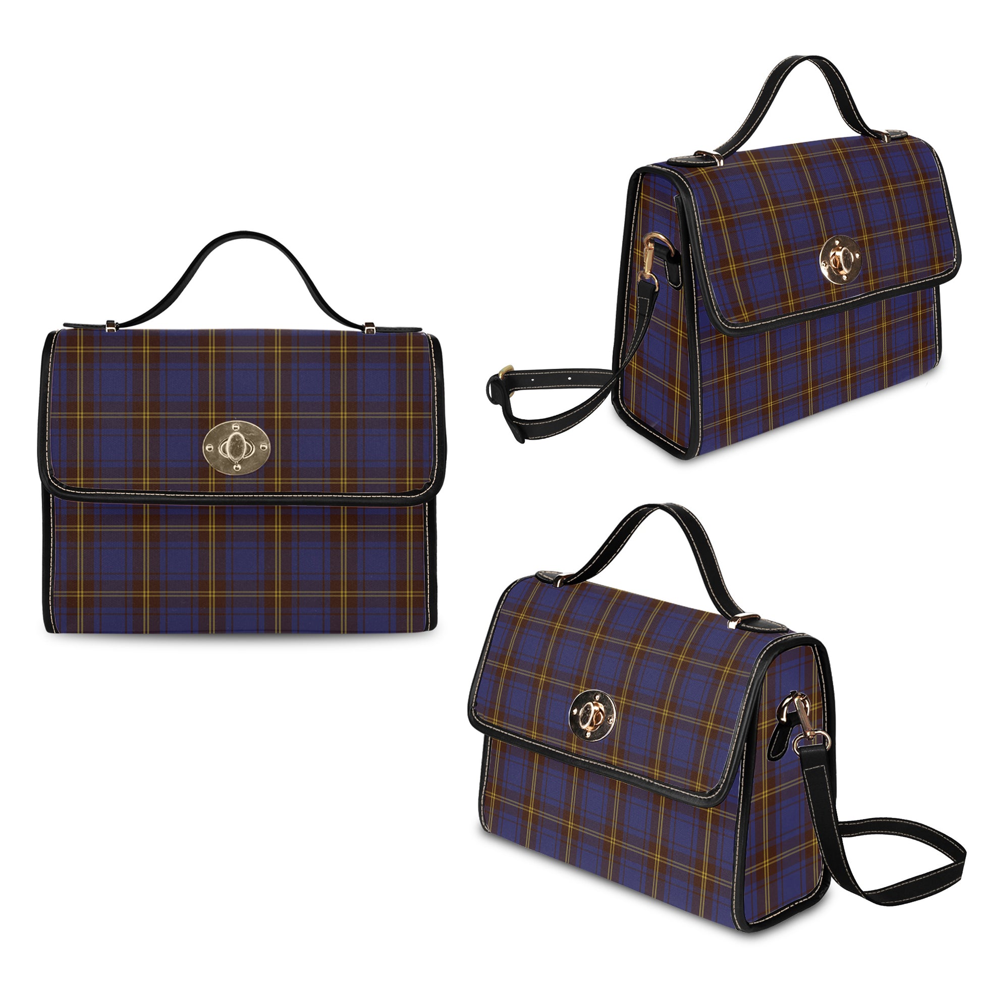 sligo-tartan-leather-strap-waterproof-canvas-bag