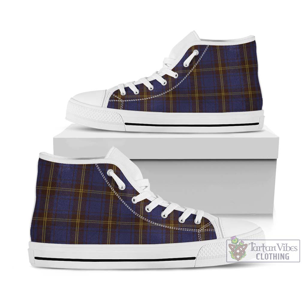 Sligo Tartan High Top Shoes Kid High Top - White Sole - Tartan Vibes Clothing