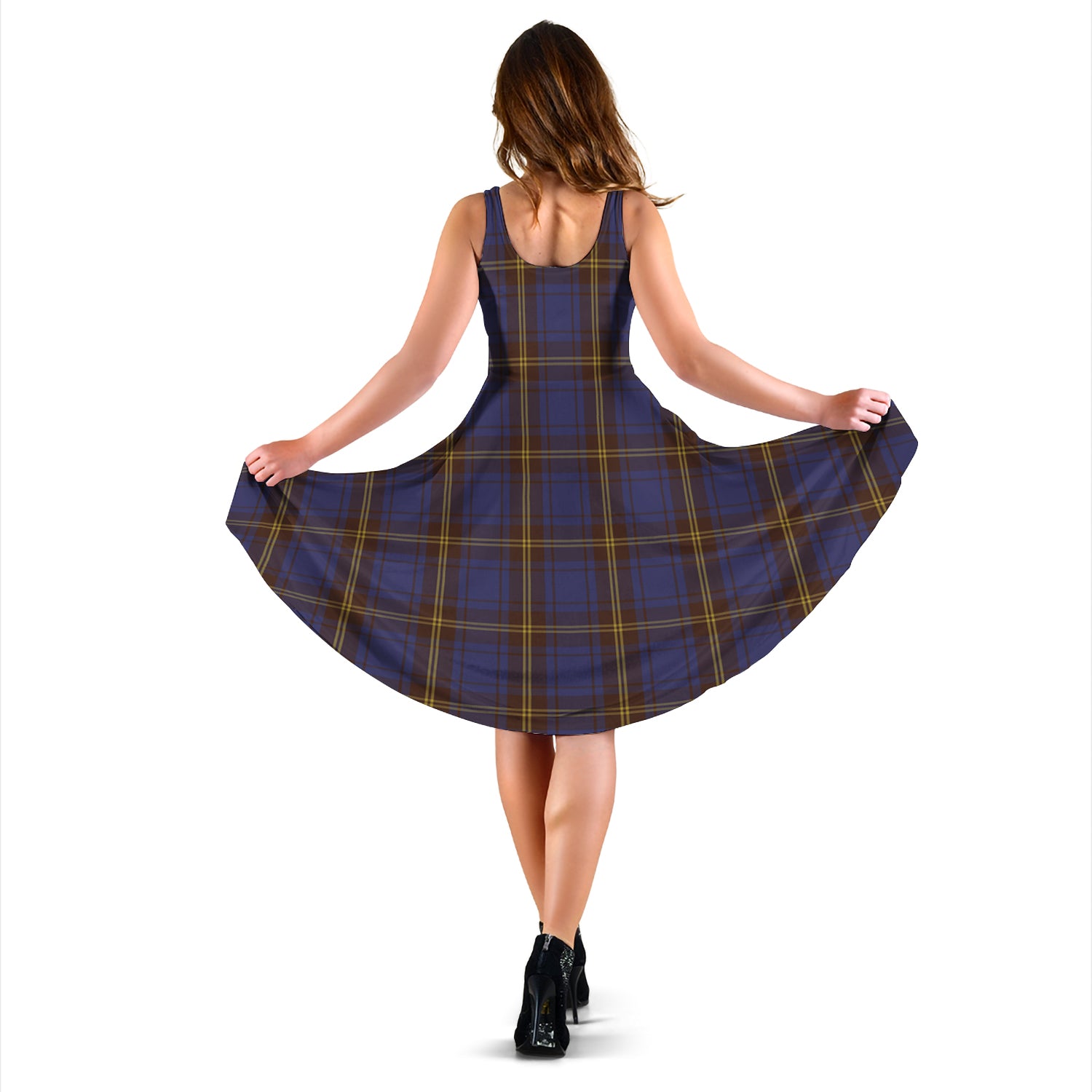 sligo-county-ireland-tartan-sleeveless-midi-womens-dress