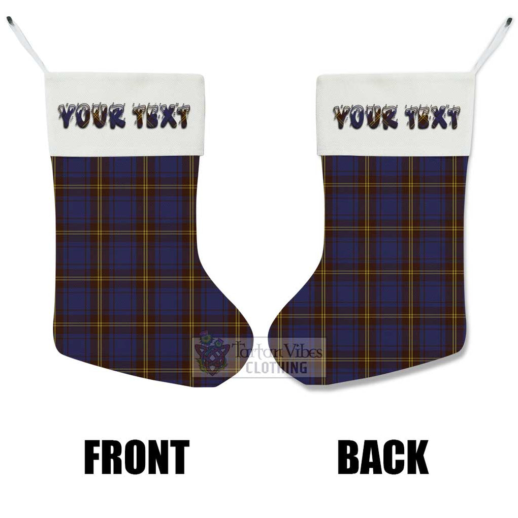 Tartan Vibes Clothing Sligo County Ireland Tartan Christmas Stocking with Personalized Text