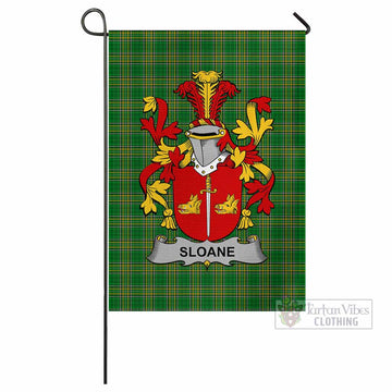 Sloane Irish Clan Tartan Flag with Coat of Arms