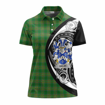 Smiley Irish Clan Women's Polo Shirt Celtic Circle Style Women - Tartan Vibes Clothing