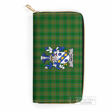 Smith Irish Clan Tartan Women's Leather Wallet with Coat of Arms One Size 19.7*10.5*3.5 cm - Tartan Vibes Clothing