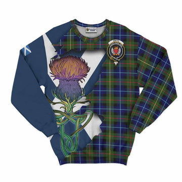 Smith Tartan Family Crest Sweatshirt Scottish Thistle Celtic Inspired Unisex - Tartan Vibes Clothing
