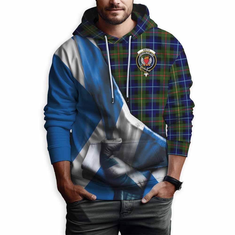 Tartan Vibes Clothing Smith Tartan Hoodie with Family Crest Scotland Patriotic Style