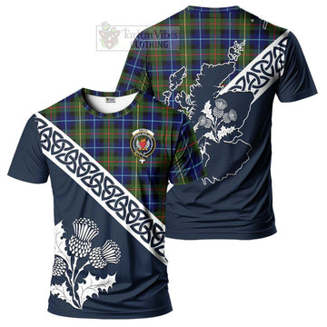 Smith Tartan T-Shirt Featuring Thistle and Scotland Map Kid's Shirt - Tartanvibesclothing Store