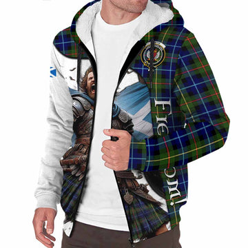 Smith Crest Tartan Sherpa Hoodie Inspired by the Freedom of Scottish Warrior