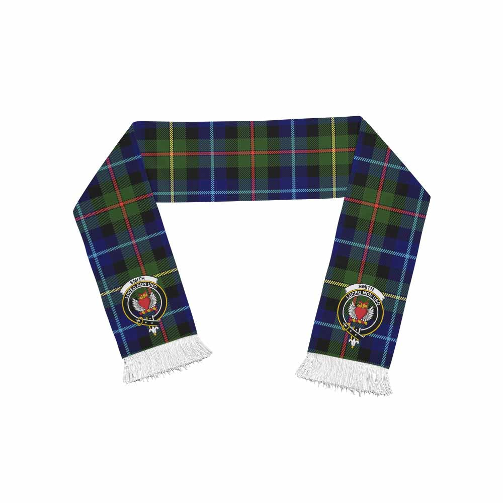 Smith Tartan Ruffneck Scarf with Family Crest One Size 67.7*6.7 inches - Tartan Vibes Clothing