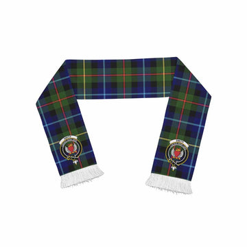 Smith Tartan Ruffneck Scarf with Family Crest One Size 67.7*6.7 inches - Tartan Vibes Clothing