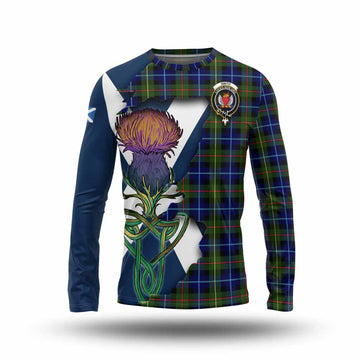 Smith Tartan Family Crest Long Sleeve T-Shirt Scottish Thistle Celtic Inspired Unisex - Tartan Vibes Clothing