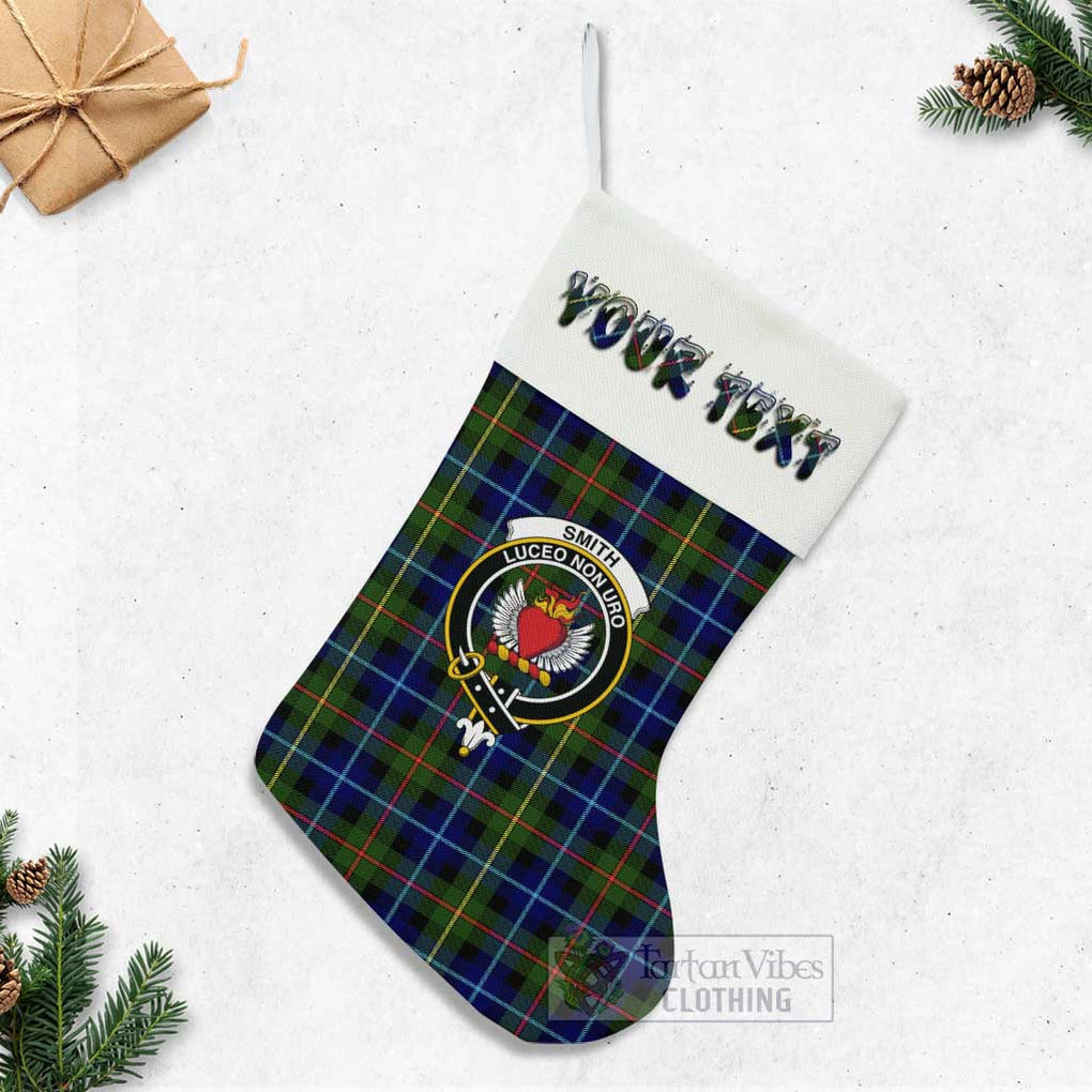 Smith Tartan Family Crest Christmas Stocking with Personalized Text - Tartan Vibes Clothing