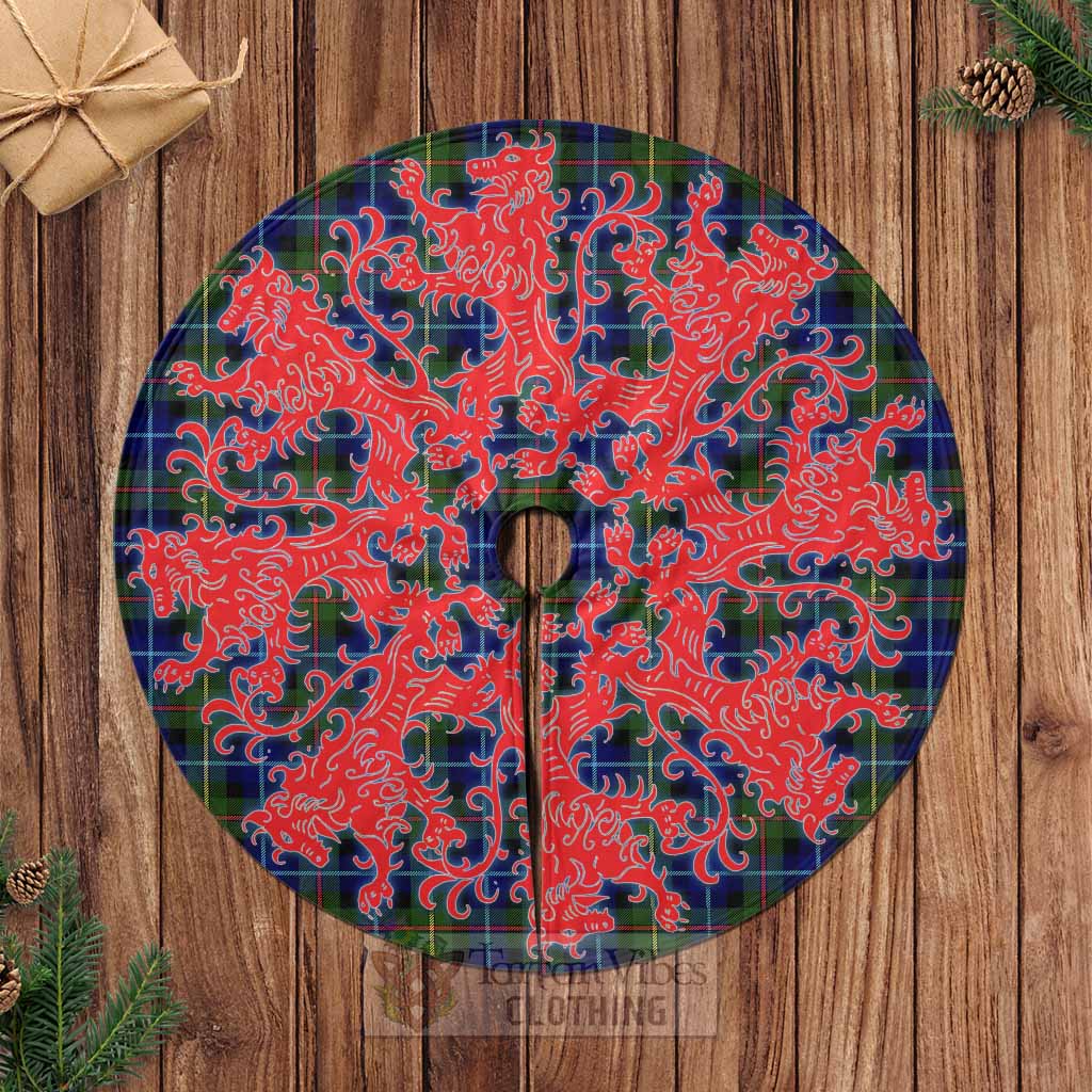 Smith Tartan Christmas Tree Skirt Lion Rampant Style Casual Tree Skirts - Tartan Vibes Clothing