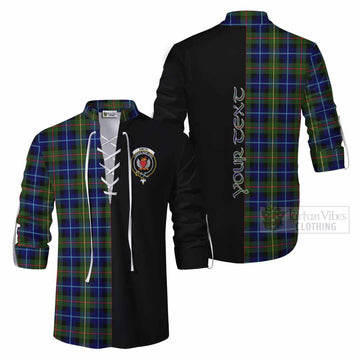 Smith Tartan Ghillie Kilt Shirt with Family Crest and Half Of Me Style Men - Tartan Vibes Clothing