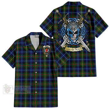 Smith Tartan Hawaiian Shirt with Family Crest Celtic Skull Style Kid - Tartan Vibes Clothing