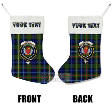 Smith Tartan Family Crest Christmas Stocking with Personalized Text - Tartan Vibes Clothing