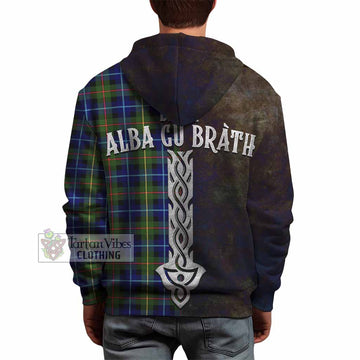 Smith Tartan Family Crest Hoodie Alba Gu Brath Be Brave Lion Ancient Style - Tartan Vibes Clothing