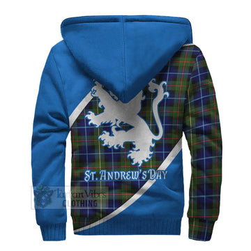 Smith Family Crest Tartan Sherpa Hoodie Celebrate Saint Andrew's Day in Style