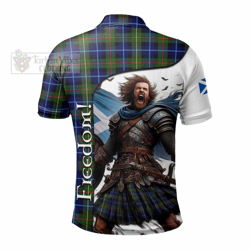 Tartan Vibes Clothing Smith Crest Tartan Polo Shirt Inspired by the Freedom of Scottish Warrior