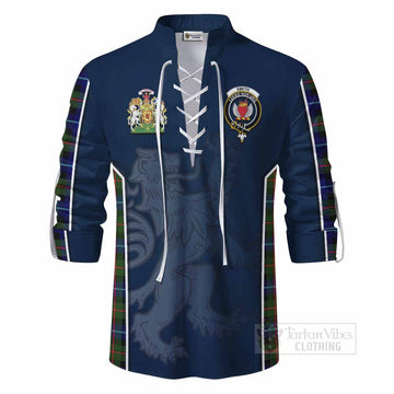 Smith Tartan Ghillie Kilt Shirt with Family Crest and Lion Rampant Vibes Sport Style - Tartan Vibes Clothing
