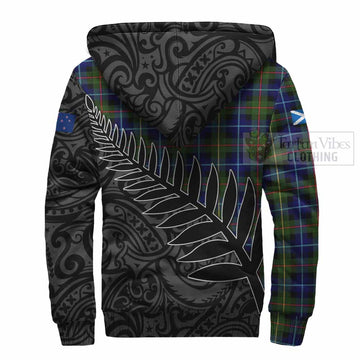 Smith Crest Tartan Sherpa Hoodie with New Zealand Silver Fern Half Style