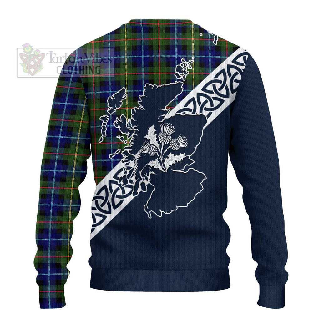 Smith Tartan Ugly Sweater Featuring Thistle and Scotland Map - Tartan Vibes Clothing