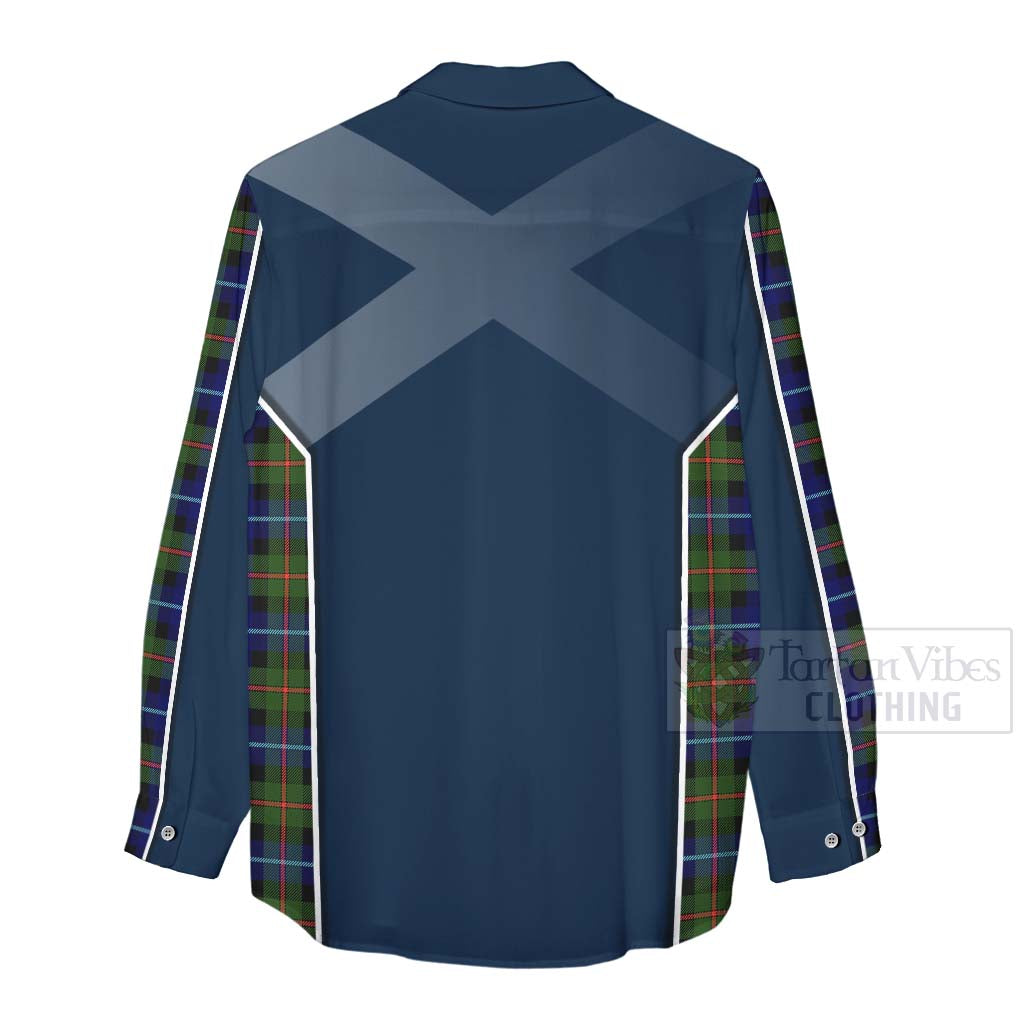 Tartan Vibes Clothing Smith Tartan Women's Casual Shirt with Family Crest and Scottish Thistle Vibes Sport Style