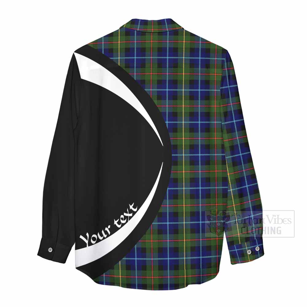 Tartan Vibes Clothing Smith Tartan Women's Casual Shirt with Family Crest Circle Style