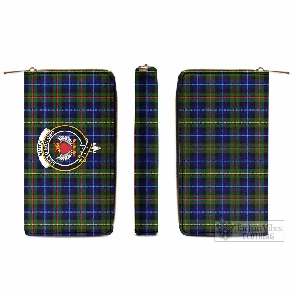 Smith Tartan Women's Leather Wallet with Family Crest - Tartan Vibes Clothing