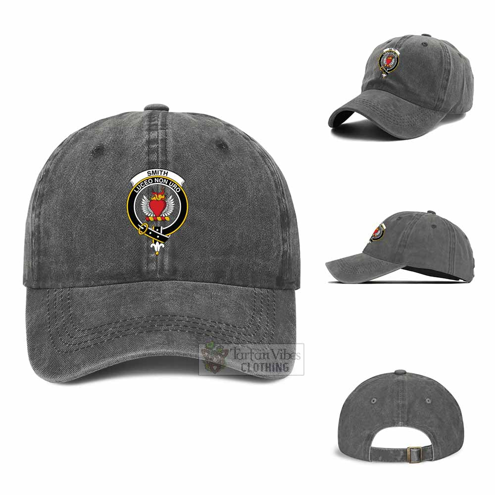 Smith Family Crest Denim Baseball Cap - 2D-tartanvibesclothing