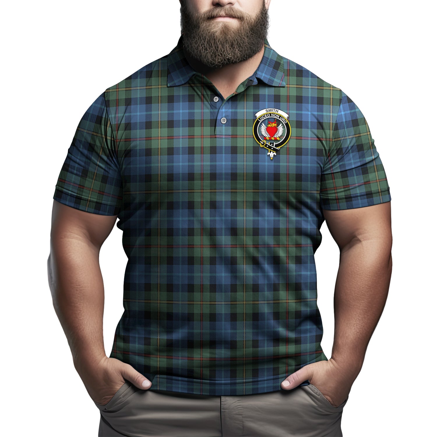 Smith Ancient Tartan Men's Polo Shirt with Family Crest Kid - Tartan Vibes Clothing