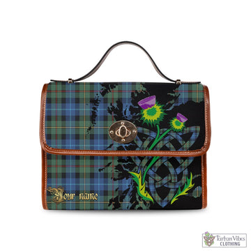 Smith Ancient Tartan Waterproof Canvas Bag with Scotland Map and Thistle Celtic Accents