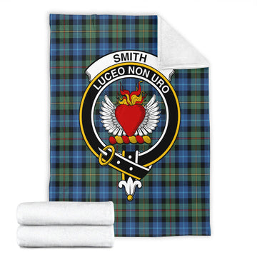 Smith Ancient Tartan Blanket with Family Crest