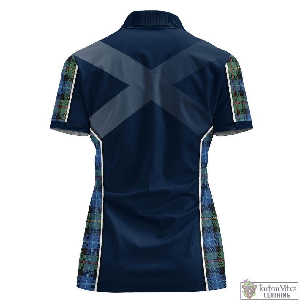 Tartan Vibes Clothing Smith Ancient Tartan Women's Polo Shirt with Family Crest and Scottish Thistle Vibes Sport Style