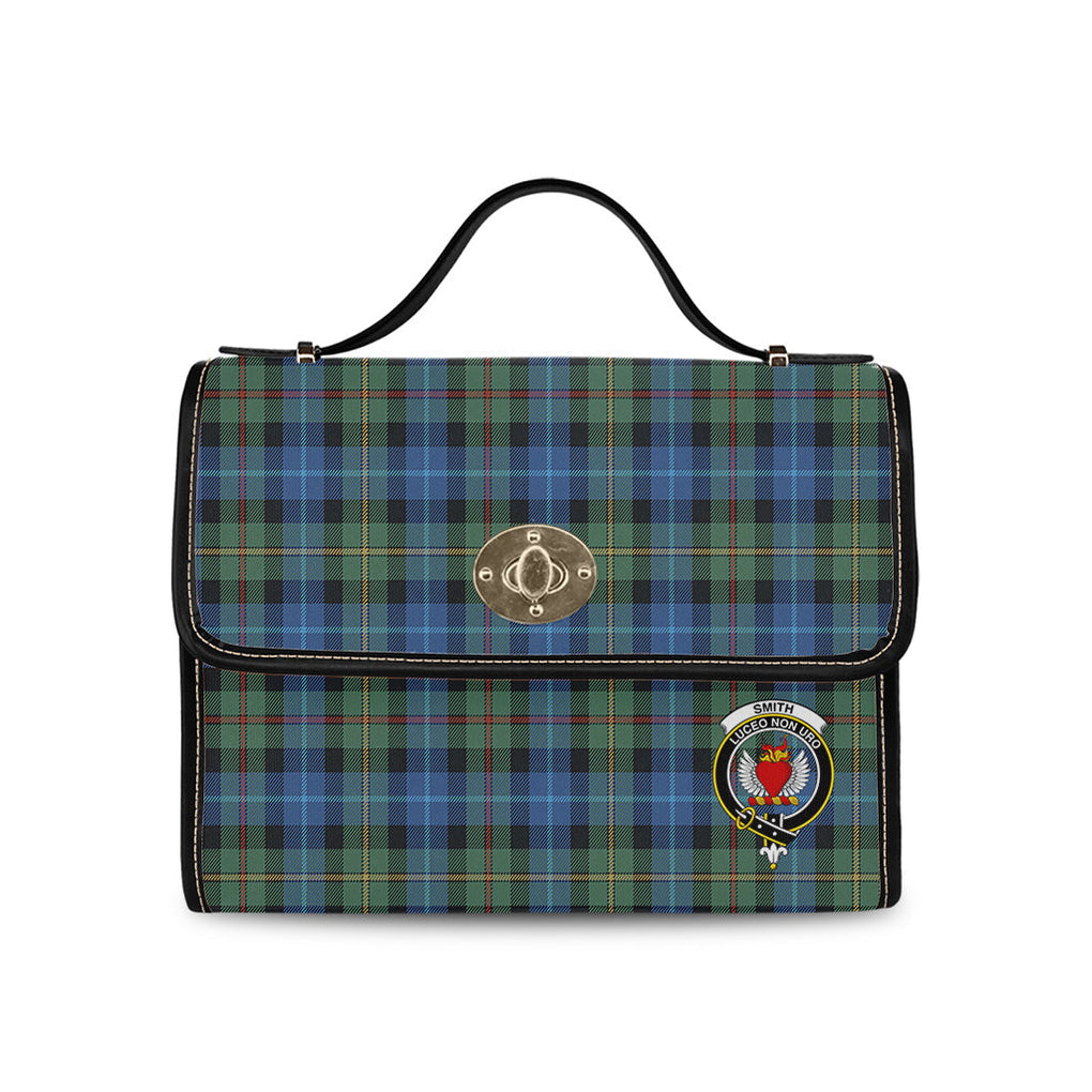 smith-ancient-tartan-leather-strap-waterproof-canvas-bag-with-family-crest