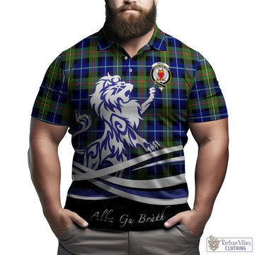 Smith Tartan Polo Shirt with Alba Gu Brath Regal Lion Emblem