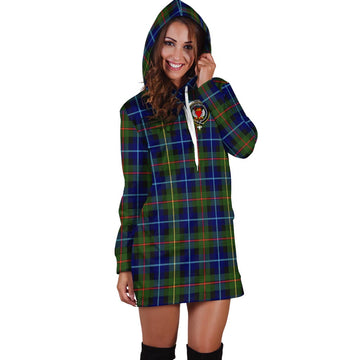 Smith Tartan Hoodie Dress with Family Crest - Tartan Vibes Clothing