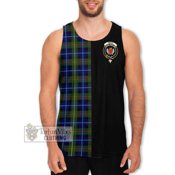 Smith Tartan Men's Tank Top with Family Crest and Half Of Me Style Men - Tartan Vibes Clothing
