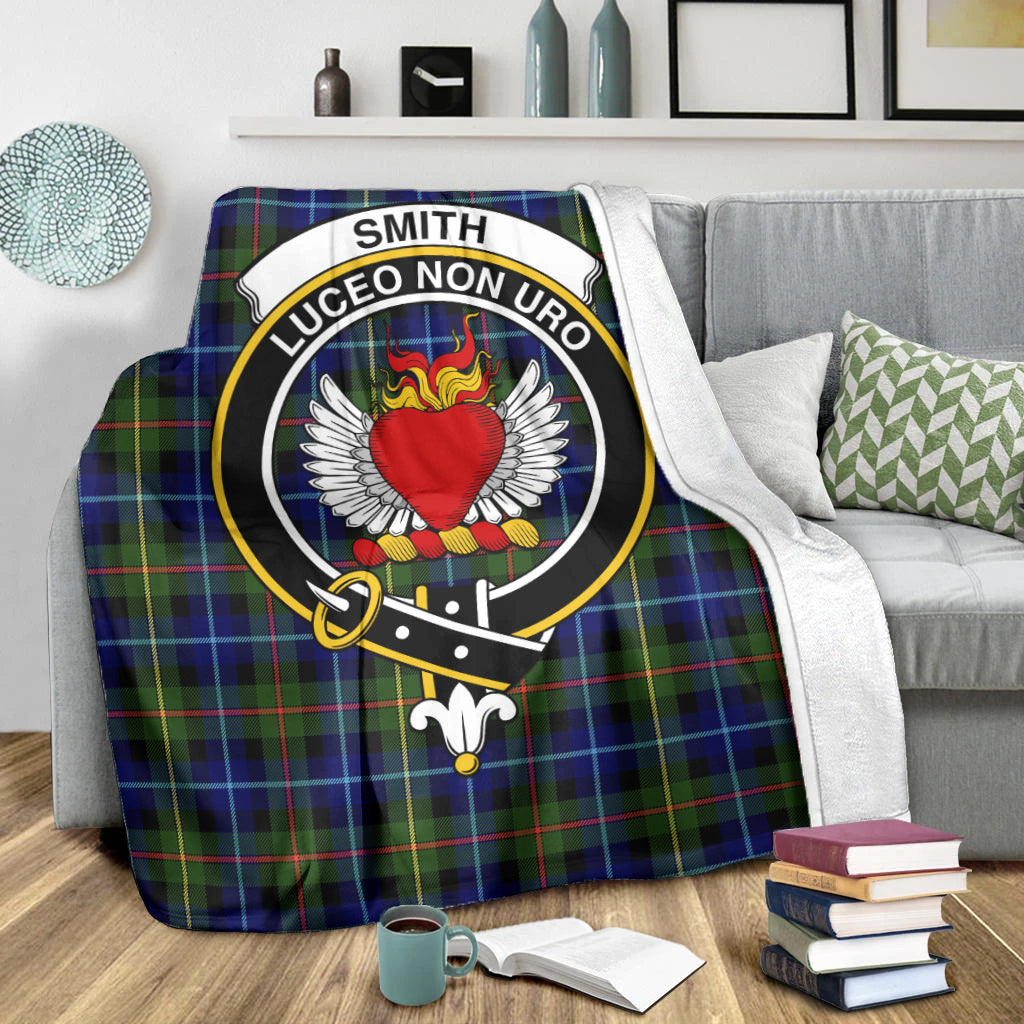 Smith Tartan Blanket with Family Crest X-Large 59 x 79 inches 150 x 200 cm - Tartan Vibes Clothing