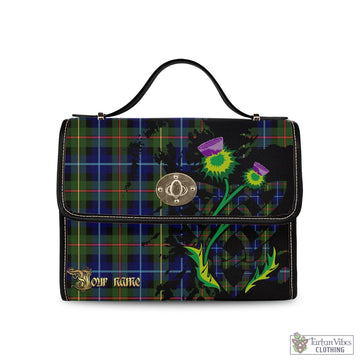 Smith Tartan Waterproof Canvas Bag with Scotland Map and Thistle Celtic Accents