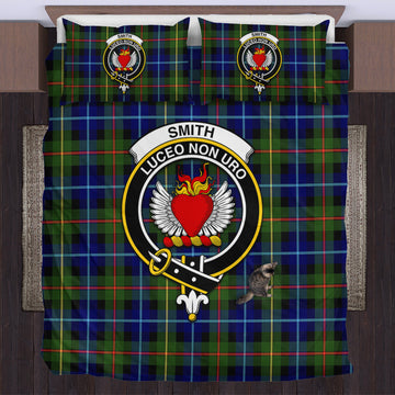 Smith Tartan Bedding Set with Family Crest