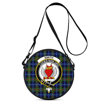 Smith Tartan Round Satchel Bags with Family Crest