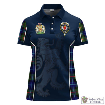 Smith Tartan Women's Polo Shirt with Family Crest and Lion Rampant Vibes Sport Style - Tartan Vibes Clothing