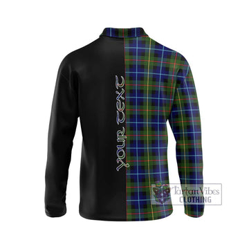 Smith Tartan Long Sleeve Polo Shirt with Family Crest and Half Of Me Style - Tartan Vibes Clothing