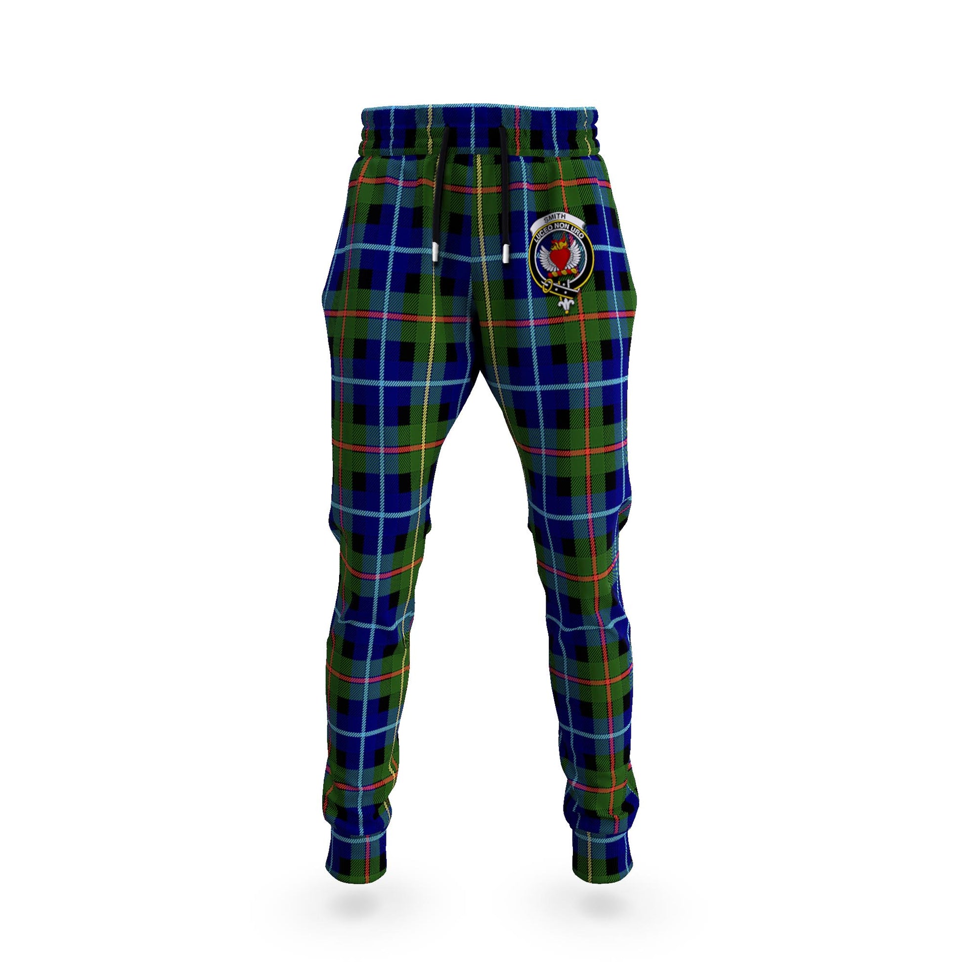 Smith Tartan Joggers Pants with Family Crest 5XL - Tartan Vibes Clothing