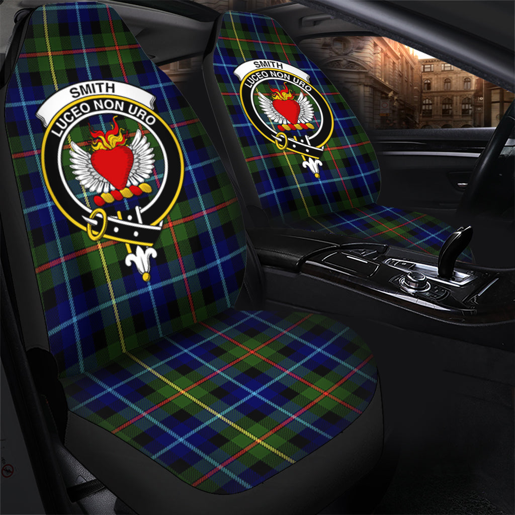 Smith Tartan Car Seat Cover with Family Crest - Tartan Vibes Clothing