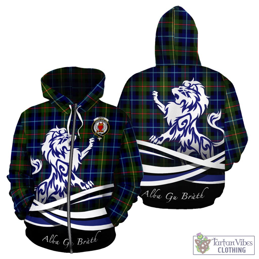 Smith Tartan Hoodie with Alba Gu Brath Regal Lion Emblem - Tartan Vibes Clothing